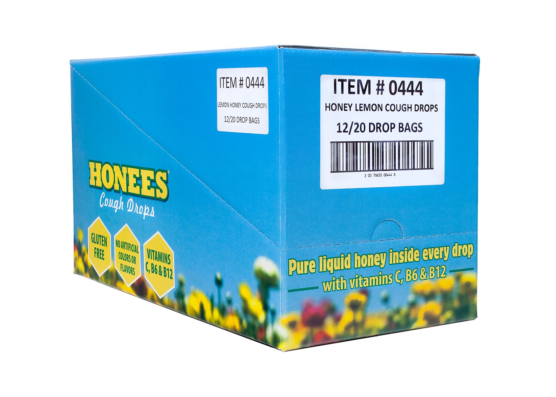 Honees Honey Lemon Cough Drop Candy Bag, Display Tray -- 240 Per Case