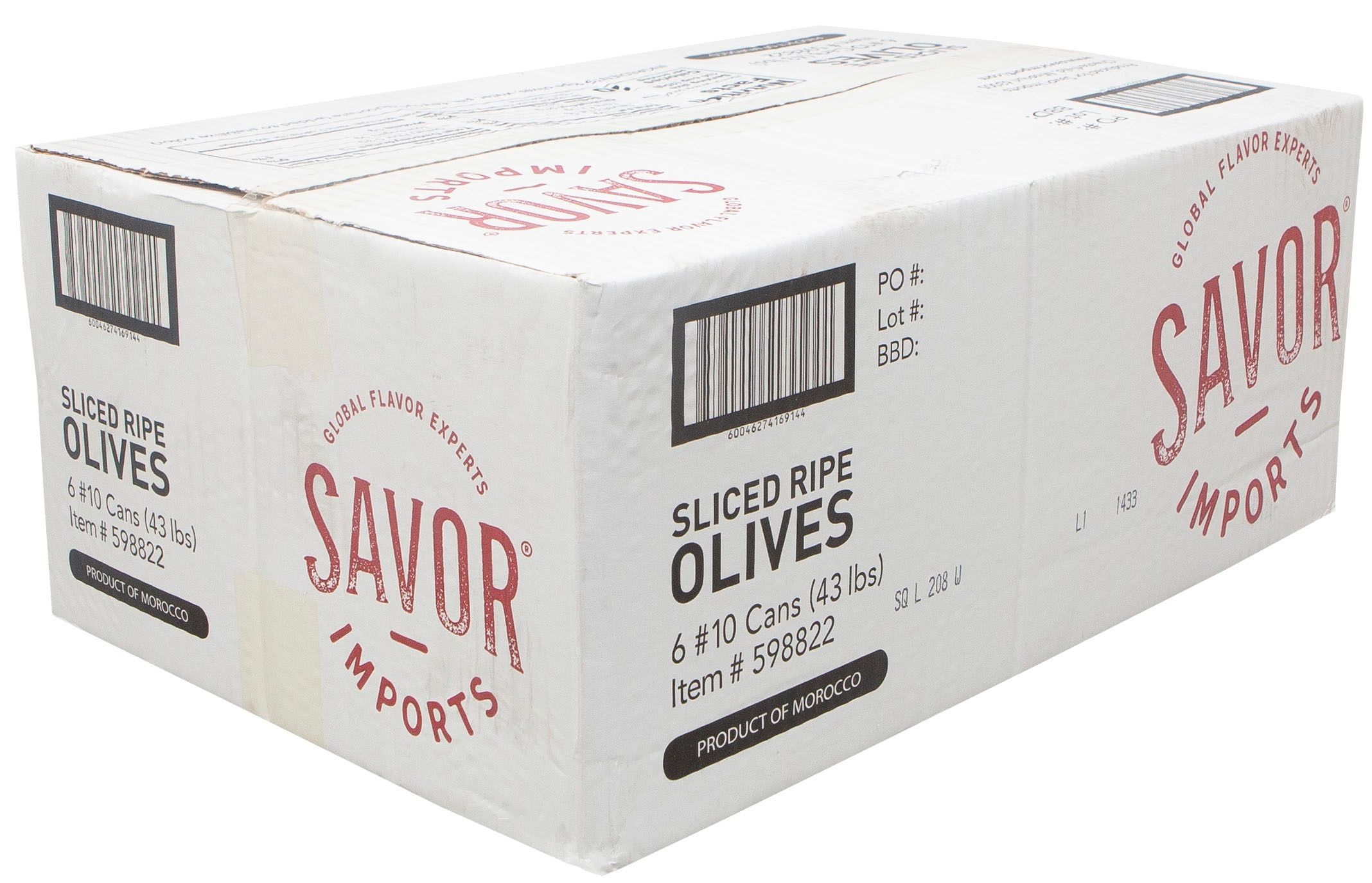 Savor Imports Sliced Ripe Olives, No. 10 Can -- 6 Per Case