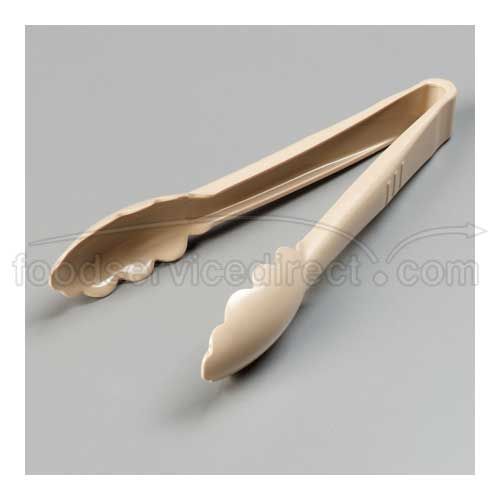 Carlisle Beige Carly Clear Revolutionary Plastic Utility Tong 9 Inch