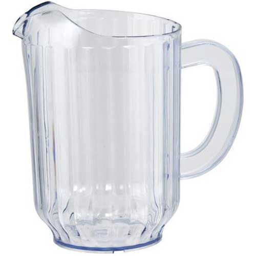 Winco Clear San Plastic Break-resistant Water Pitcher, 60 Ounce Capacity -- 8 Per Case