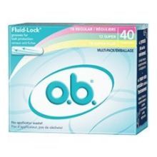 O.b. Original Regular Super Super Plus Multi Pack Tampon, 40 Count -- 12 Per Case