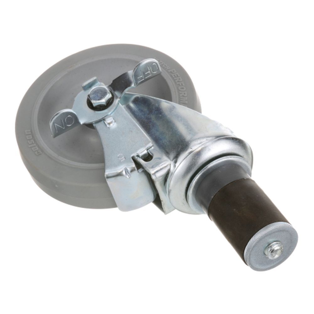 Ayrking Ayrb240 Expanding Stem Swivel Caster With Brake, 5 Inch Width