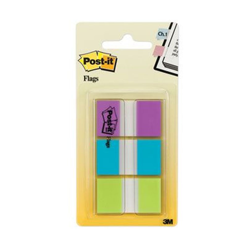 Post-it Assorted Colors 0.94 Inch Wide Flags With Dispenser, 60 Flags
