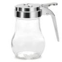 Tablecraft Teardrop Syrup Dispenser with Chrome ABS Top, 6 Ounce Capacity -- 12 per case