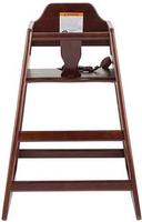 Tablecraft Mahogany Wood Finish Assembled High Chair, 19.75 x 19.75 x 29 inch