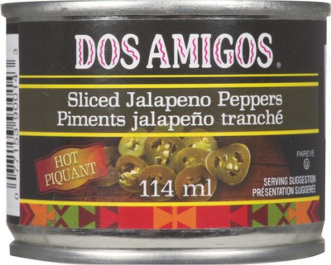 Dos Amigos Sliced Hot Jalapenos, 114 Ml -- 24 Per Case
