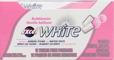 White Bubblemint Sugar Free Gum