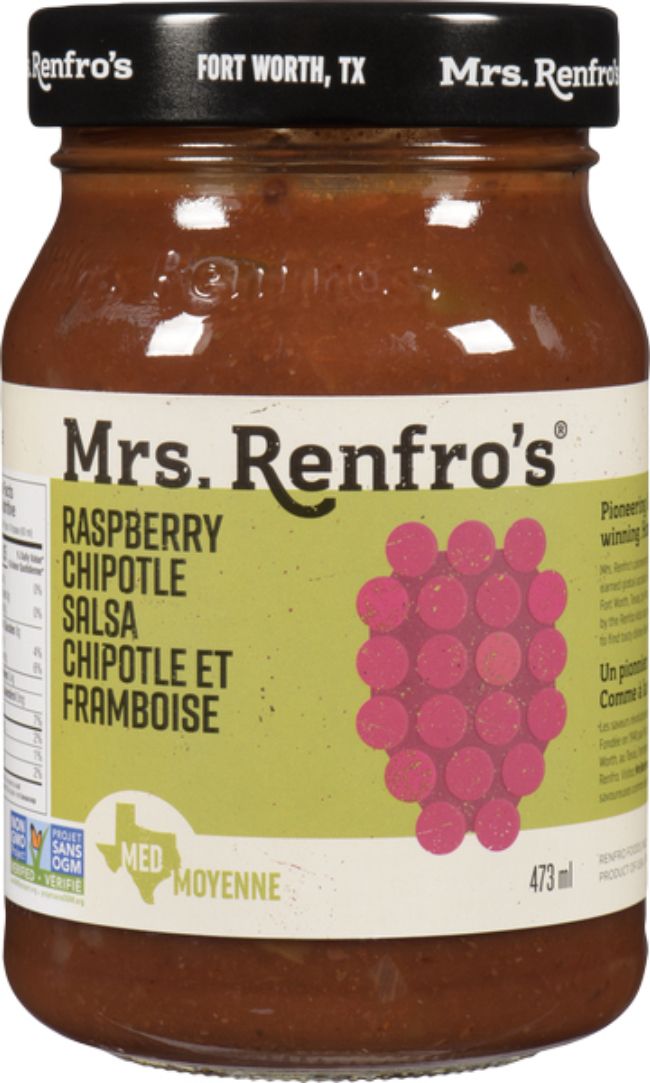 Mrs. Renfro's Salsa Moyenne Aux Framboises Et Au Chipotle, 473 Ml -- 6 Par Boîte