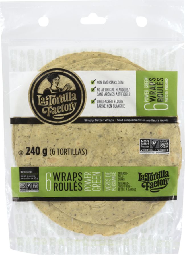 La Tortilla Factory Power Green Wraps, 240 G -- 10 Per Case