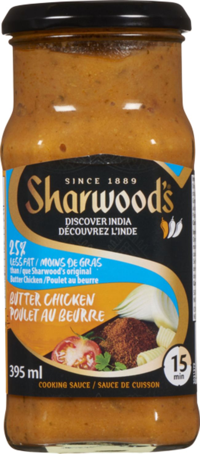 Sharwood's Lite Butter Chicken Cooking Sauce, 395 Ml -- 6 Per Case