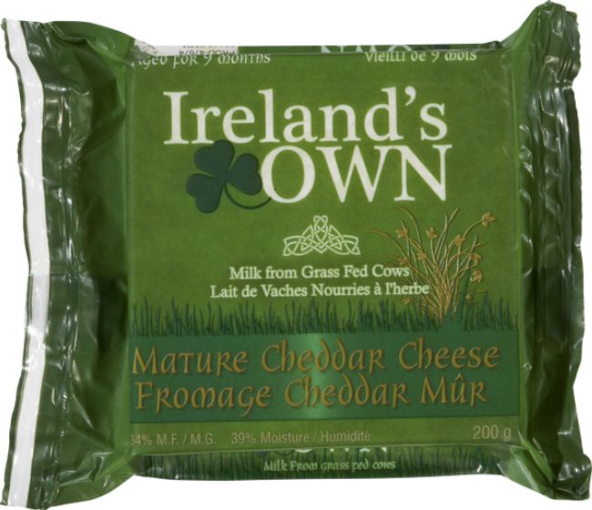 Ireland's Own Fromage Cheddar Affiné, 200 G -- 12 Par Caisse