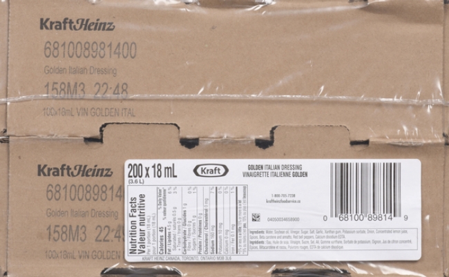 Golden Italian Dressing - Portion Pack