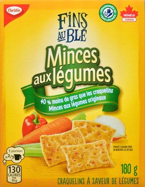 40 Percent Less Fat Vegetable Thins Crackers