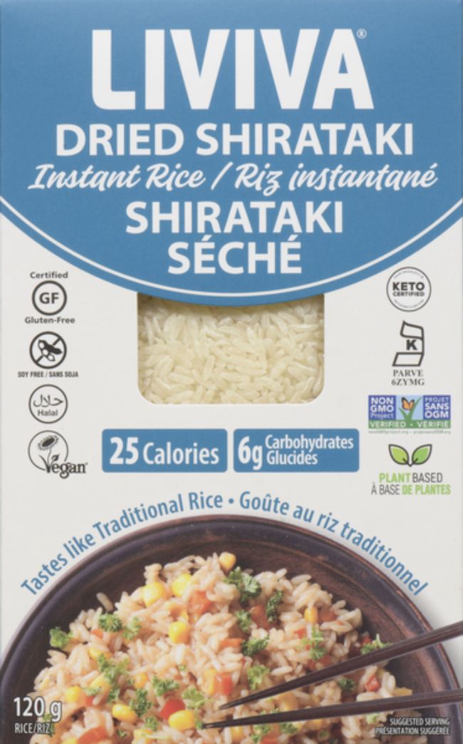 Liviva Dried Shirataki Instant Rice, 120 G -- 6 Per Case