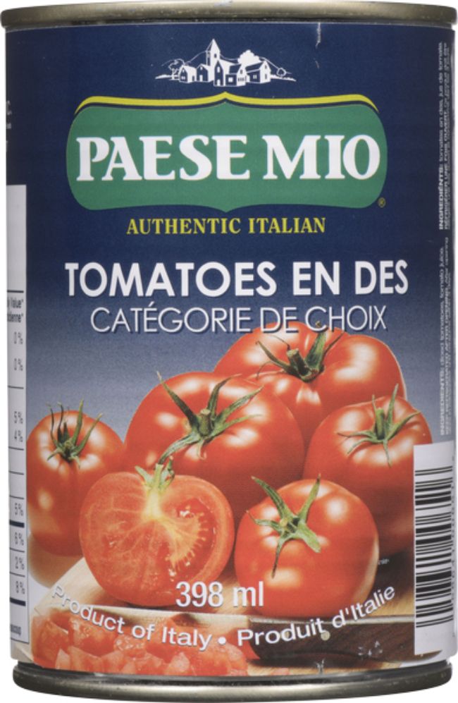 Paese Mio Canned Diced Tomatoes, 398 Ml -- 24 Per Case
