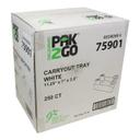 White Carry Out Tray Container