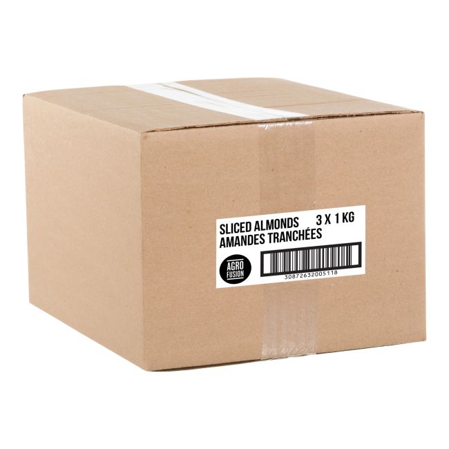 Agrofusion Sliced White Almonds, 1 Kg -- 3 Per Case