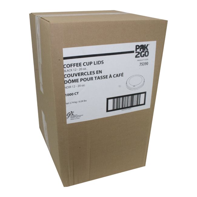 Pack N Eat Ps Black Dome Lid For 10 To 20 Oz Hot Paper Cup
