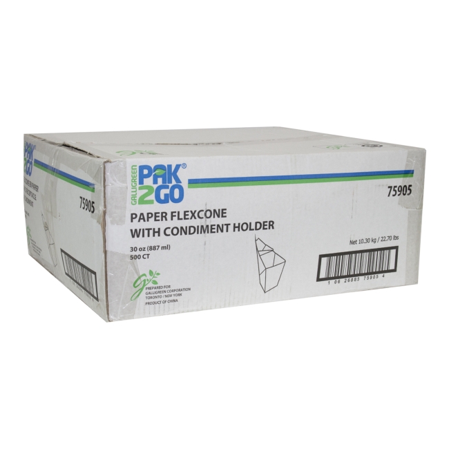 Paper Flexcone with Condiment Holder