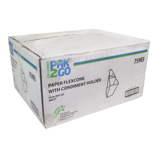 Paper Flexcone with Condiment Holder