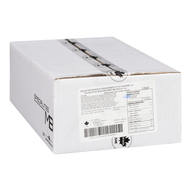 14 g Fully Cooked Italian Style Beef Meatballs