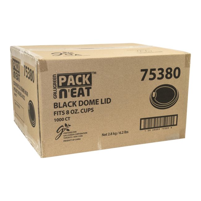 Pack N Eat Ps Black Dome Lid For 8 Oz Hot Paper Cup