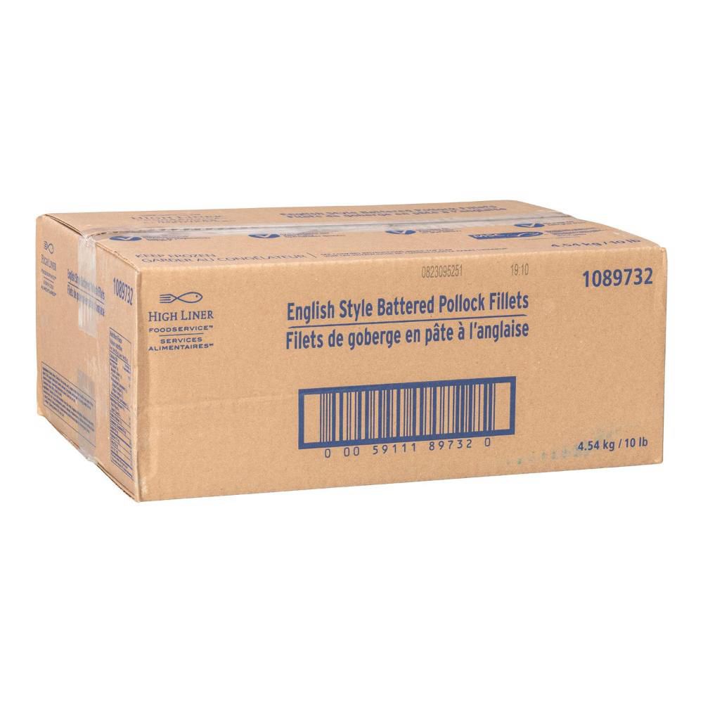 High Liner Foodservice English Style Battered Pollock Fillets, 4.54 Kg
