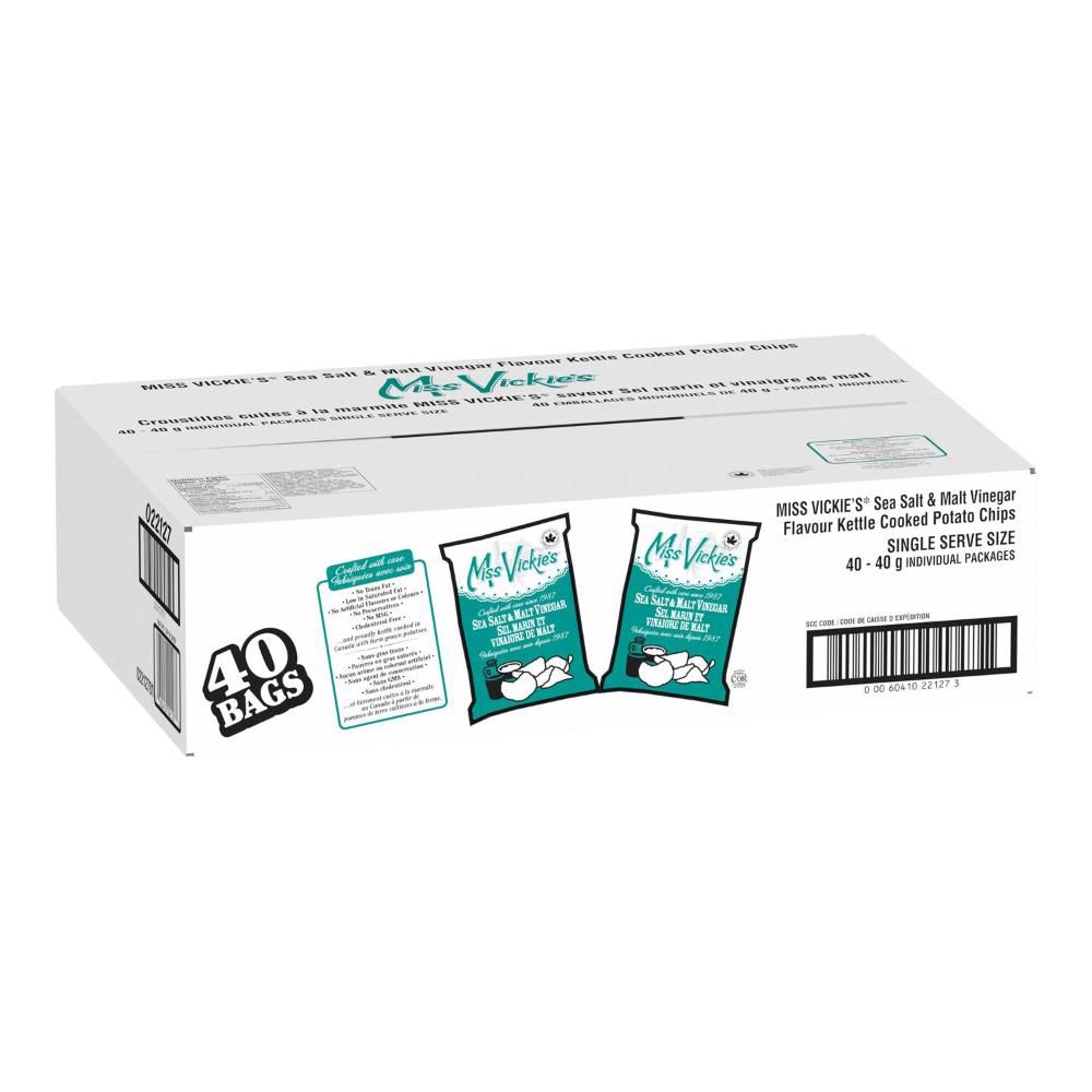 Miss Vickie's Chips De Pommes De Terre Au Vinaigre Et Au Sel De Mer, 40 G -- 40 Par Boîte