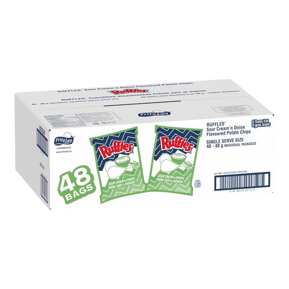 Ruffles Sour Cream Onion Chips, 40 G -- 48 Per Case