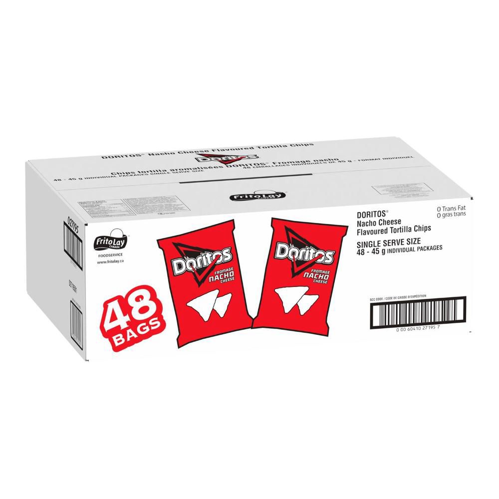 Doritos Nacho Cheese Flavoured Tortilla Chips, 45 G -- 48 Per Case