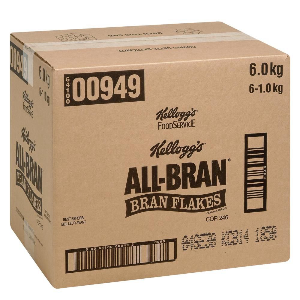 Bran Flakes Céréales, 1000 G -- 6 Par Boîte