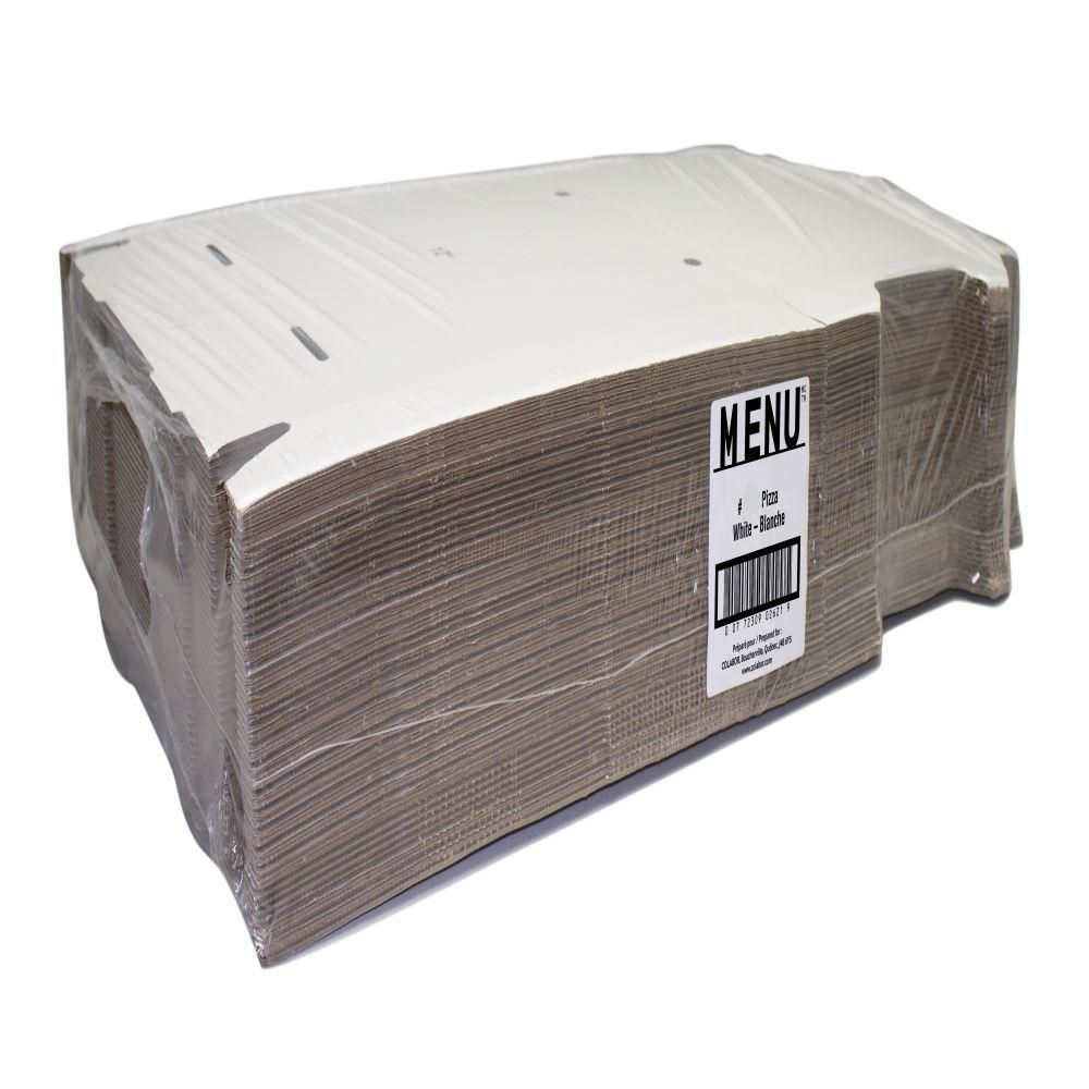 Menu Open Corrugated White Pizza Box, 8 In -- 50 Per Case