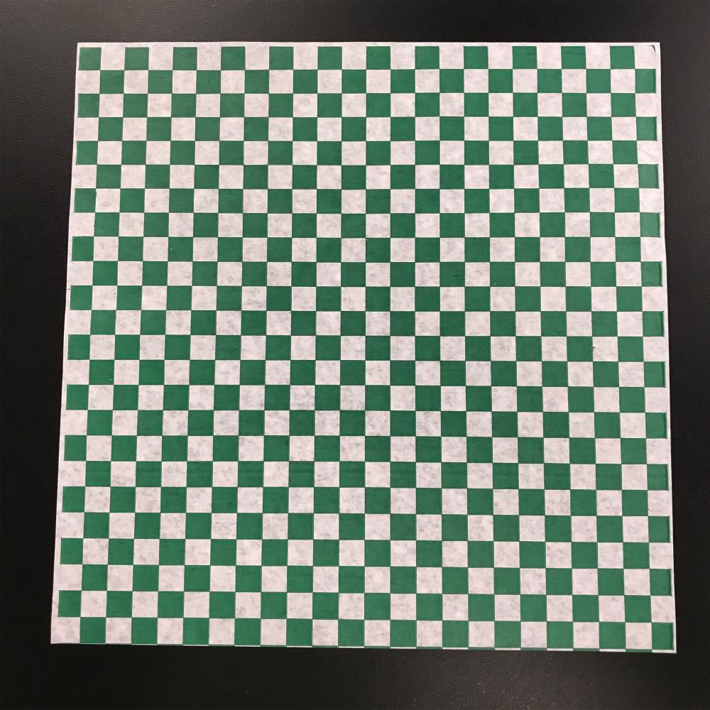 Sanfacon Green Checker Wax Paper, 12 X 12 In -- 1000 Per Case