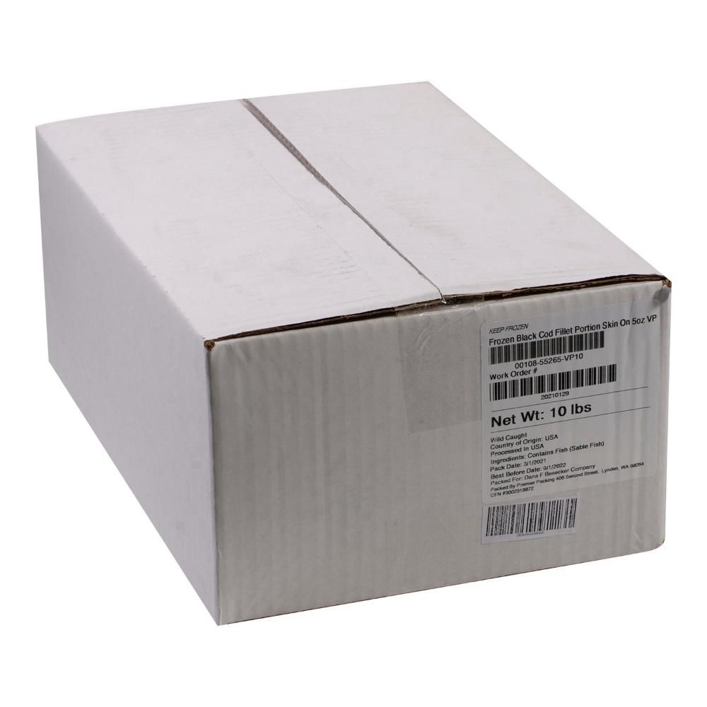 Teja 5 Oz Black Skin On Cod Filled Portions, 4.54 Kg