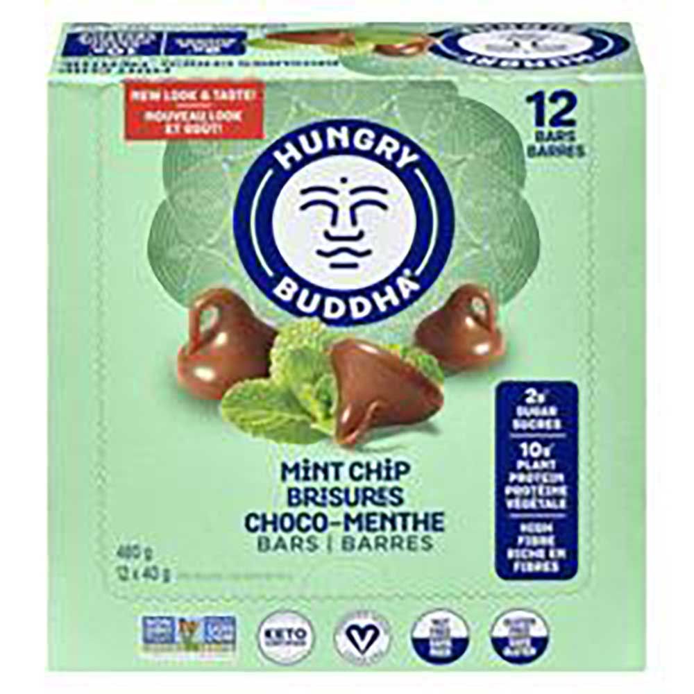 Hungry Buddha Barre Aux Pépites De Menthe, 40 G -- 12 Par Boîte