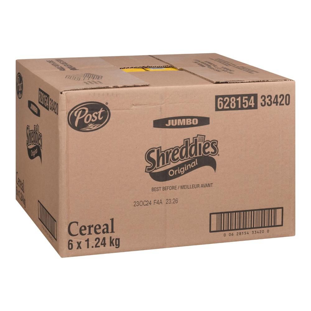 Post Céréales Shreddies - Jumbo, 1,24 Kg -- 6 Par Boîte