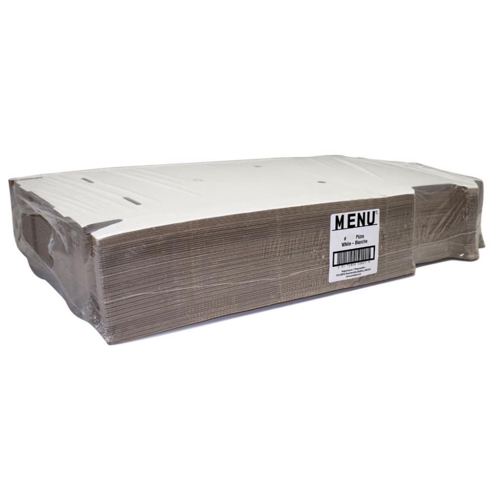 Menu Open Corrugated White Pizza Box, 12 In -- 50 Per Case