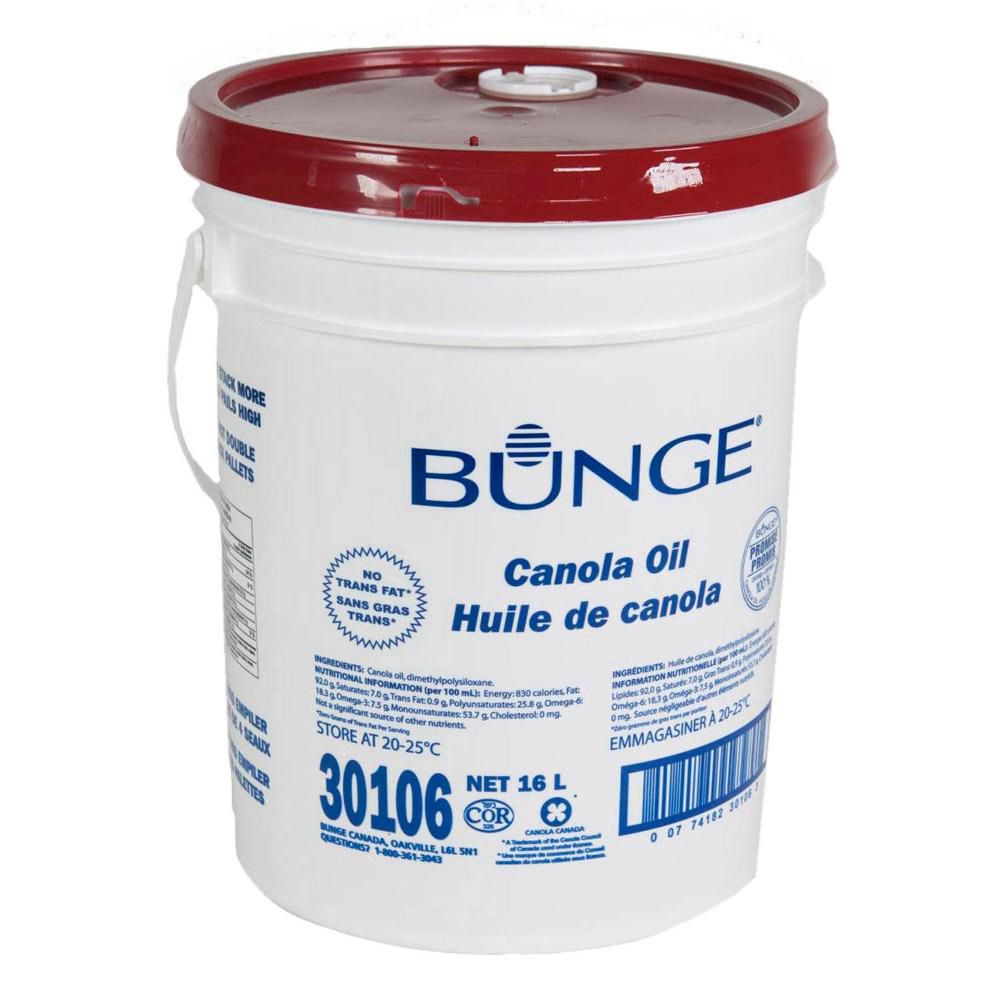 Bunge Huile De Canola, Seau De 16 L