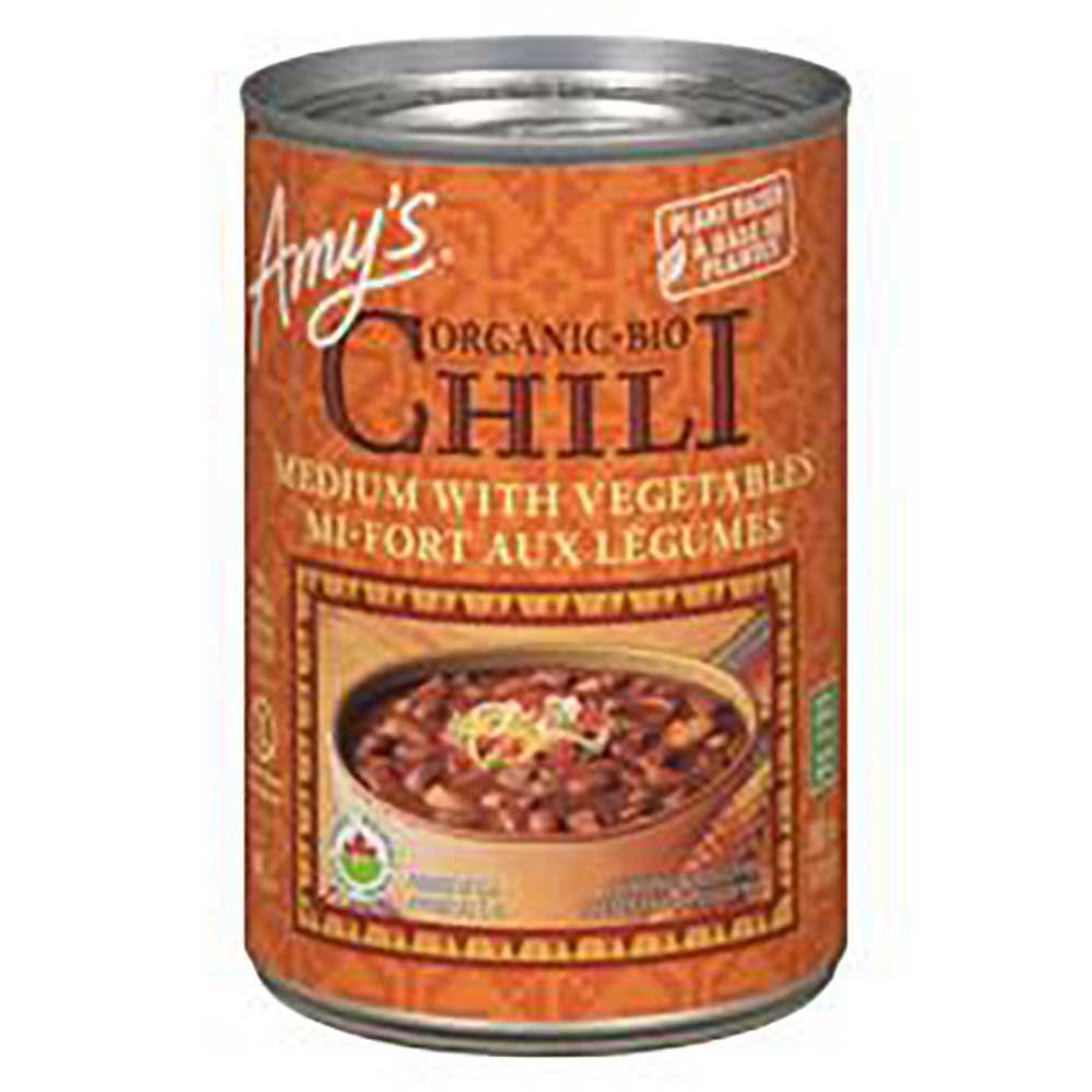 Amy's Organic Medium Chili With Vegetables, 398 Ml -- 12 Per Case