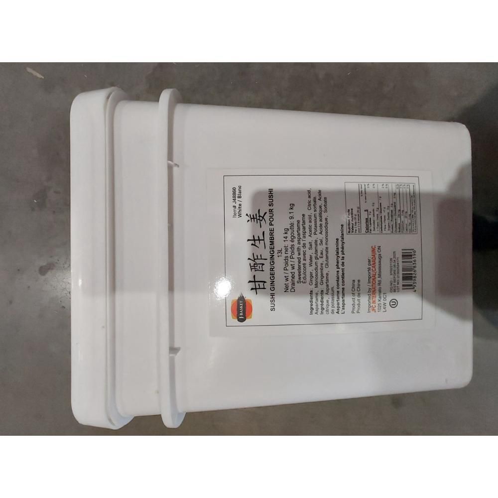 J-basket Number 20 Deluxe White Sushi Ginger, 9.07 Kg