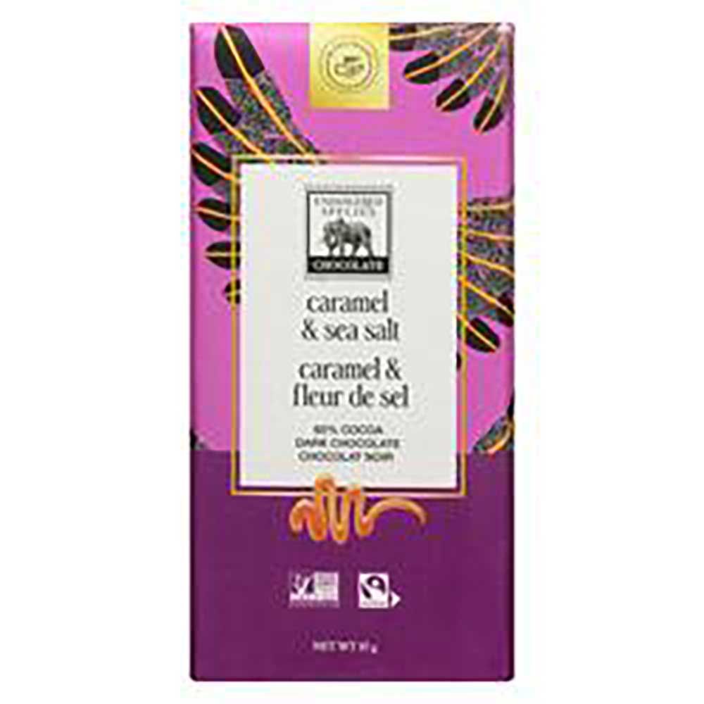Endangered Species Eagle 60 Percent Cocoa Dark Chocolate With Caramel And Sea Salt Bar, 85 G -- 144 Per Case