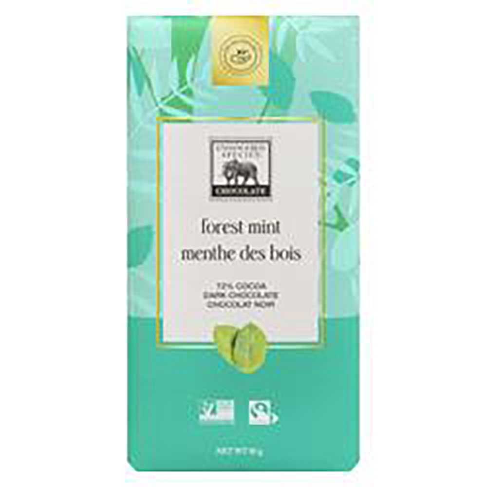 Endangered Species 72 Percent Cocoa Dark Chocolate With Forest Mint Bar, 85 G -- 144 Per Case