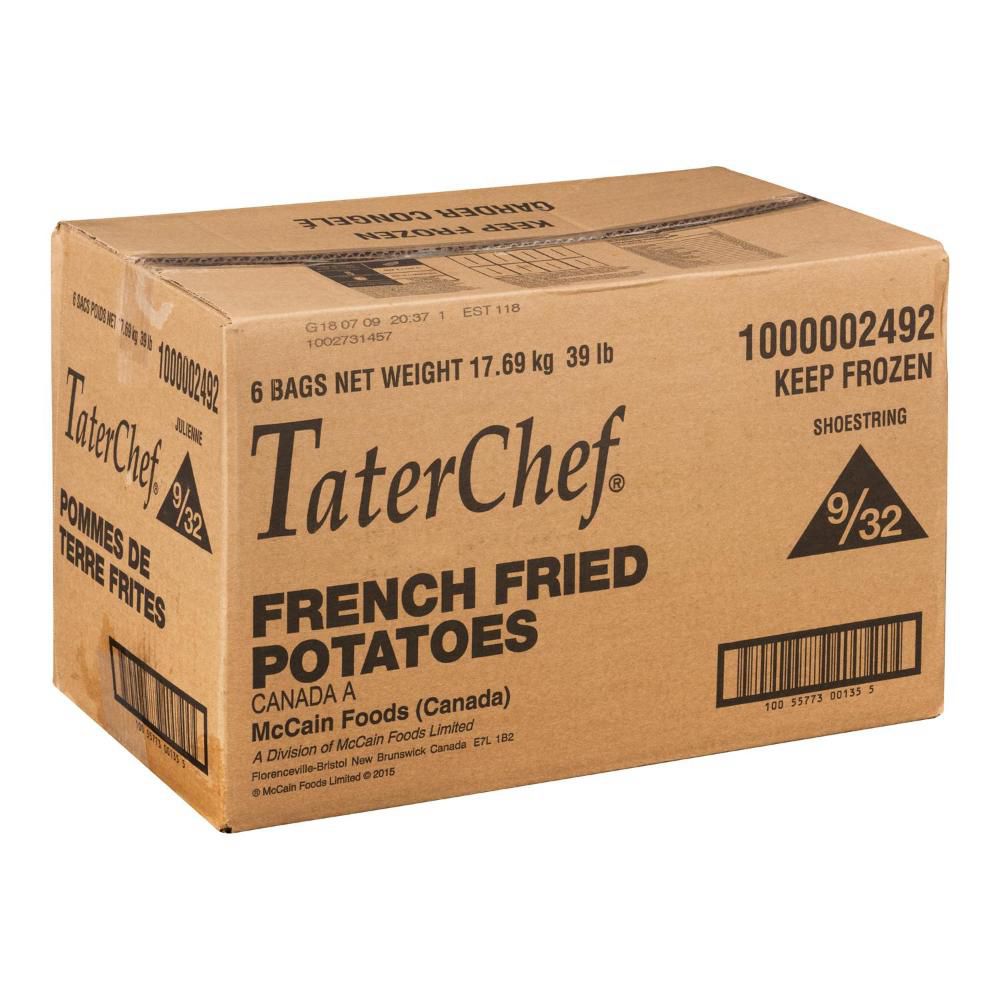 Taterchef Pommes De Terre Frites 9/32, 2,95 Kg -- 6 Par Caisse