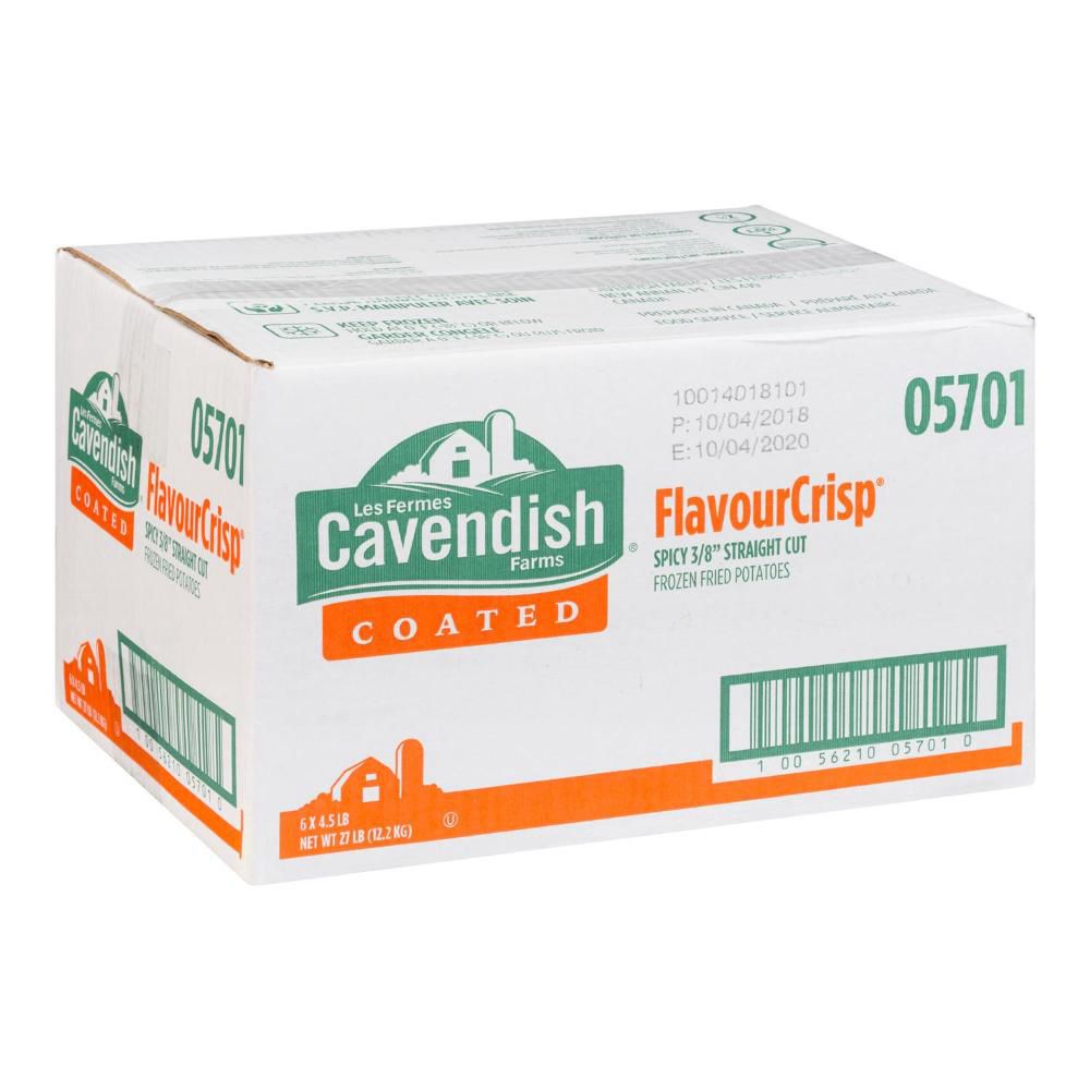 Cavendish 3/8 In Straight Cut Spicy French Fries, 2.04 Kg -- 6 Per Case