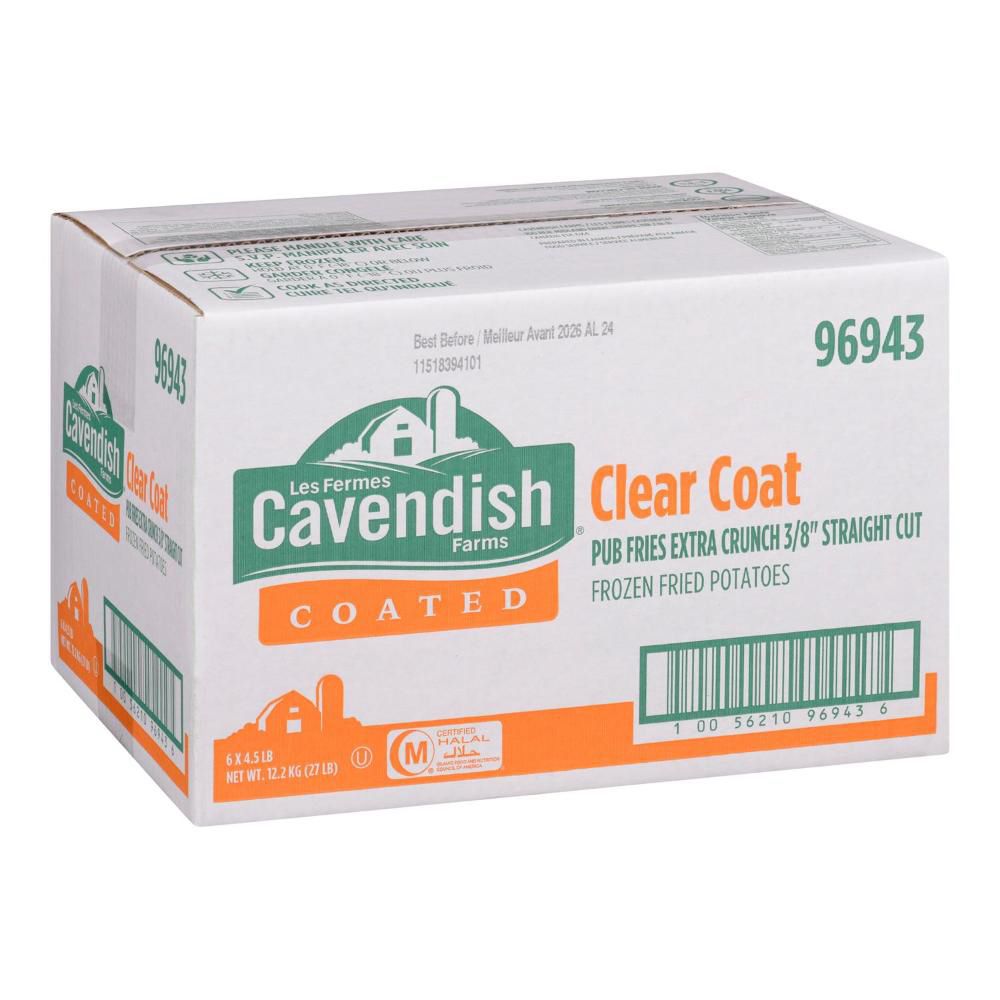 Clear Coat Frites De Pub Extra Croustillantes À Coupe Droite De 3/8 Po, 2,04 Kg -- 6 Par Caisse