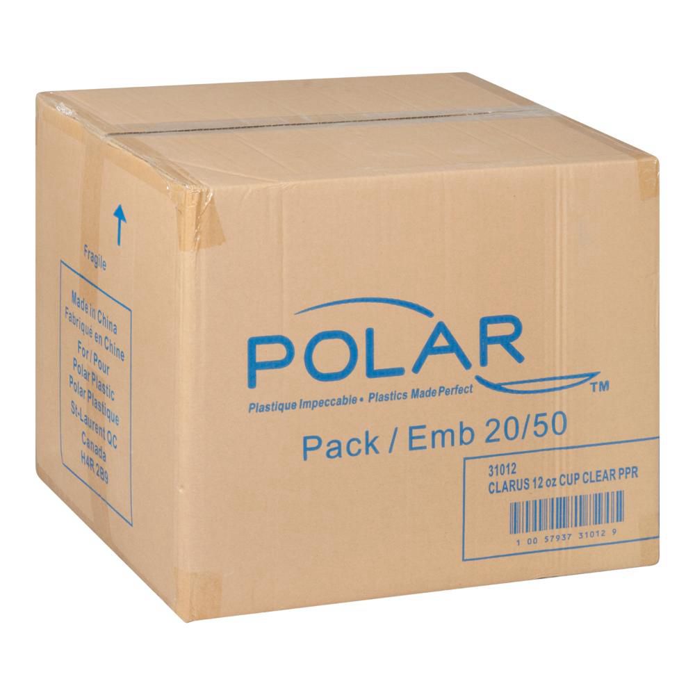 Polar Pak Clarus 12 Oz Polypropylene Clear Cup, 50 Count -- 20 Per Case