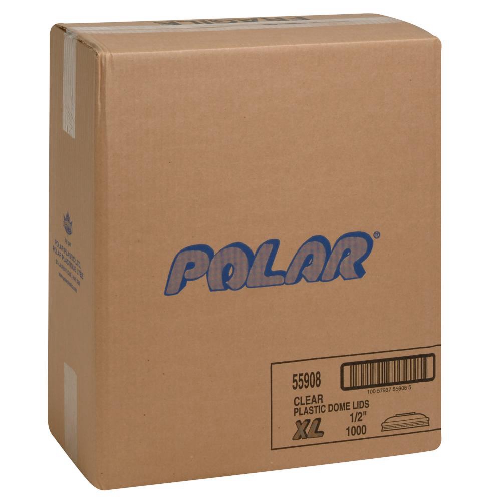 1.5 in Polystyrene Clear No Hole Dome Lid Only