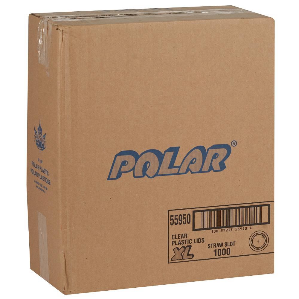 Polar Pak Polystyrene Clear Straw Slot Lid For Cup -- 1000 Per Case