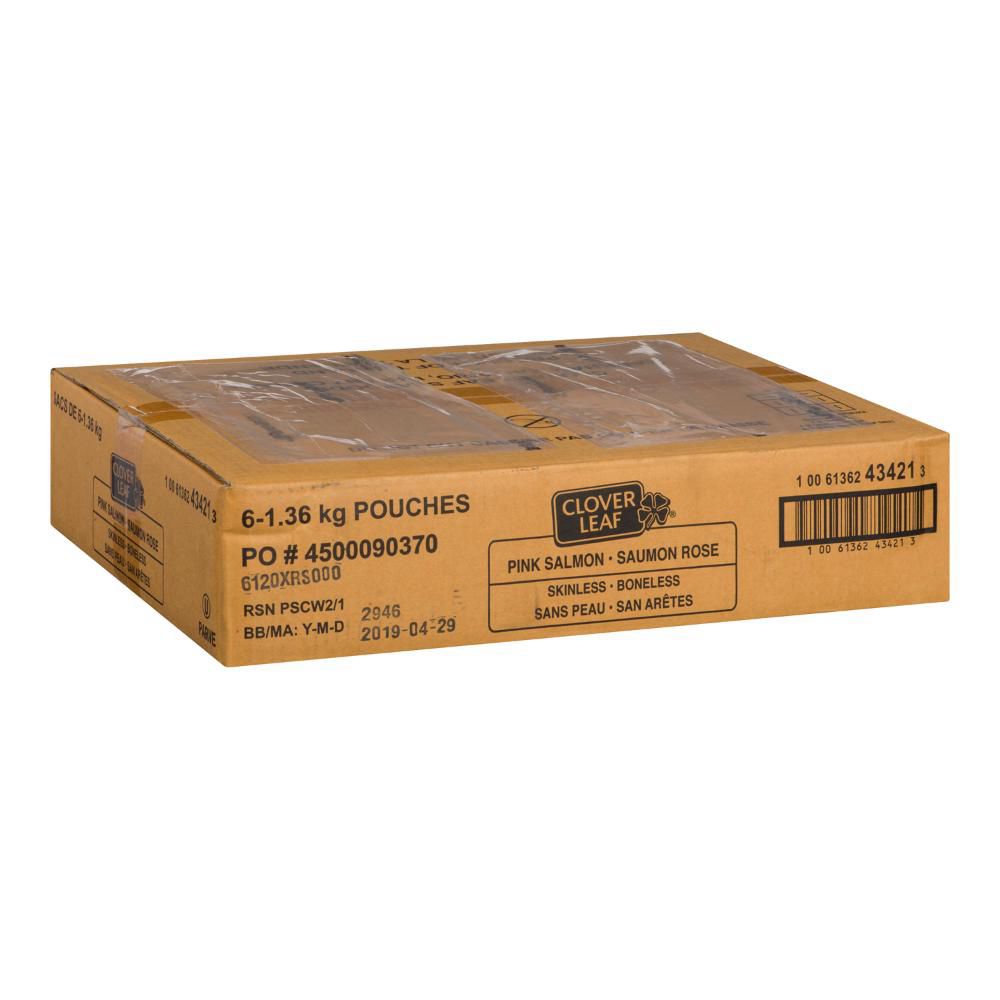 Clover Leaf Skinless Boneless Pink Salmon, 1.36 Kg -- 6 Per Case