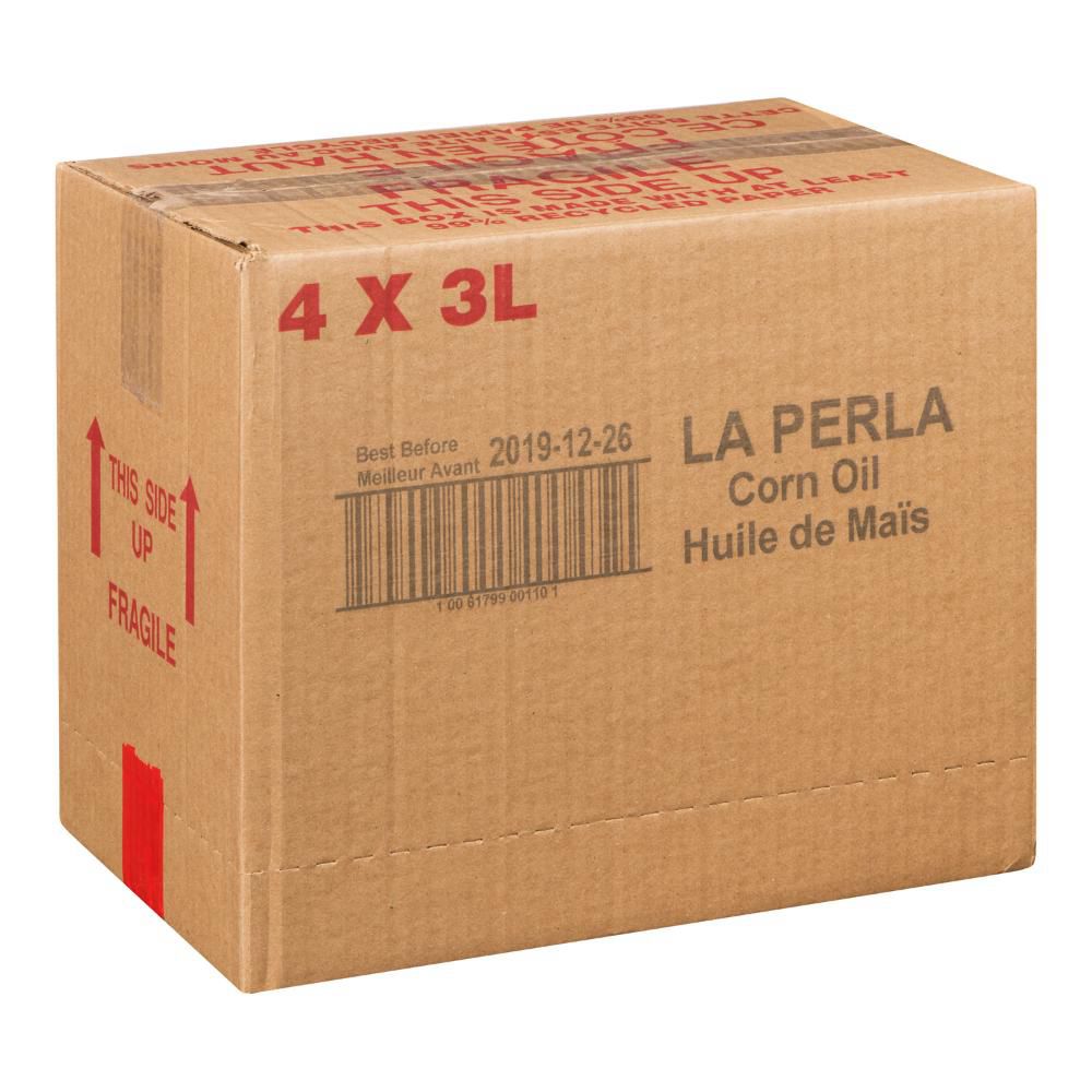 La Perla Huile De Maïs 100 % Sans Gras Trans, 3 L -- 4 Par Caisse